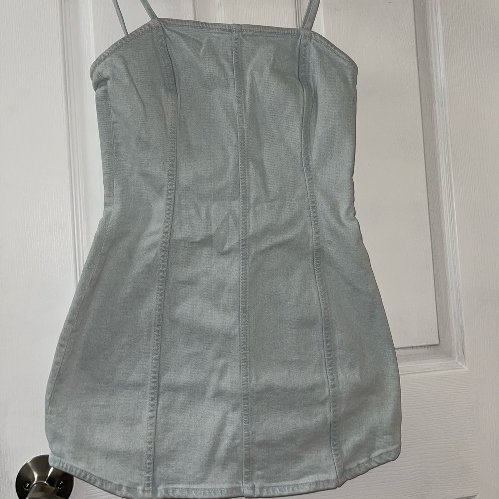 Zara Light Blue Denim Dress